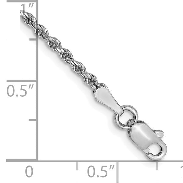 Leslie's 14K White Gold 1.75mm Diamond-Cut Rope Chain - Image 2