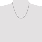 Leslie's 14K White Gold 2.5mm Diamond-Cut Rope Chain - Image 4