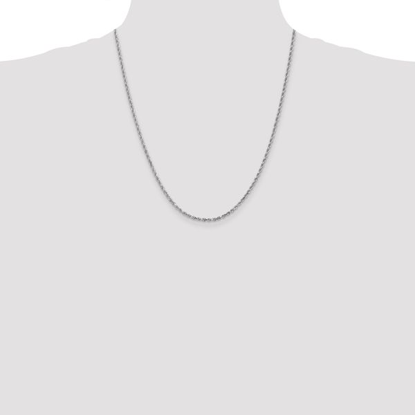 Leslie's 14K White Gold 2.5mm Diamond-Cut Rope Chain - Image 4