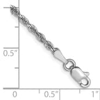 Leslie's 14K White Gold 2.5mm Diamond-Cut Rope Chain - Image 2