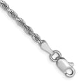 Leslie's 14K White Gold 2.5mm Diamond-Cut Rope Chain