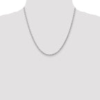 Leslie's 14K White Gold 3mm Diamond-cut Rope Chain - Image 4