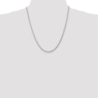 Leslie's 14K White Gold 3mm Diamond- cut Rope Chain - Image 4