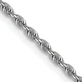 Leslie's 14K White Gold 1.3mm Diamond-Cut Rope Chain