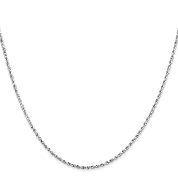 Leslie's 14K White Gold 1.3mm Diamond-Cut Rope Chain - Image 2