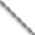 Leslie's 14K White Gold 1.3mm Diamond-Cut Rope Chain