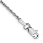Leslie's 14K White Gold 1.3mm Diamond-Cut Rope Chain Anklet