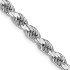 Leslie's 14K White Gold 4mm Diamond-Cut Rope Chain