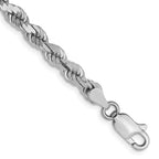 Leslie's 14K White Gold 4mm Diamond-Cut Rope Chain