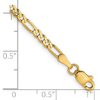 Leslie's 14K 2.75mm Flat Figaro Chain Anklet - Image 2