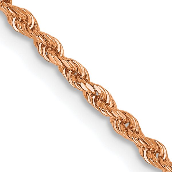 Leslie's 14K Rose Gold 1.5mm Diamond-Cut Rope Chain