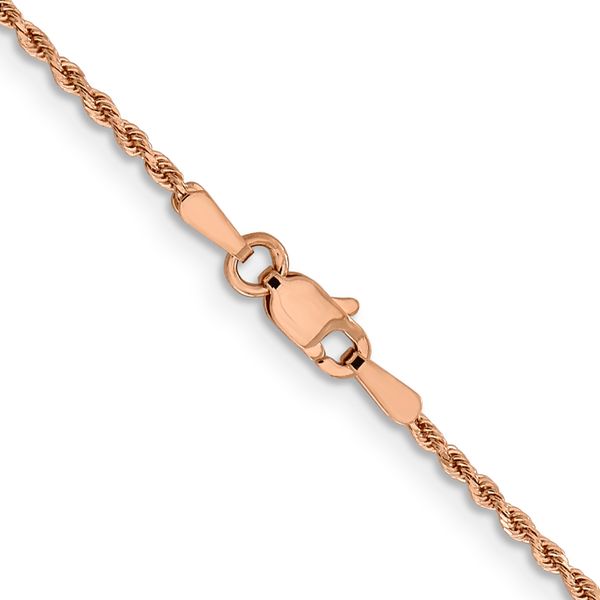 Leslie's 14K Rose Gold 1.5mm Diamond-Cut Rope Chain - Image 3