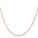 Leslie's 14K Rose Gold 1.5mm Diamond-Cut Rope Chain - Image 2