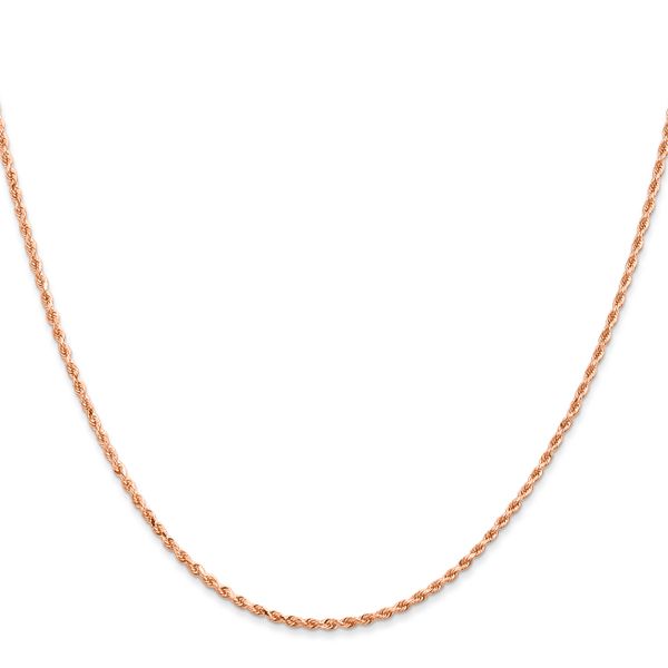 Leslie's 14K Rose Gold 1.5mm Diamond-Cut Rope Chain - Image 2