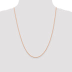Leslie's 14K Rose Gold 1.5mm Diamond-Cut Rope Chain - Image 4