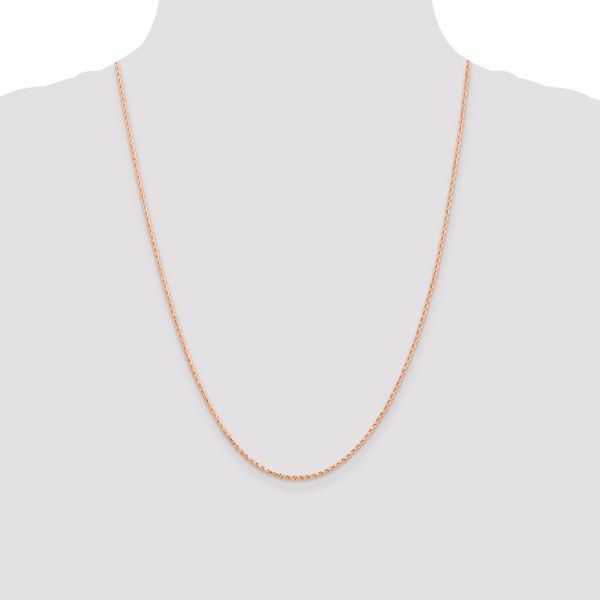 Leslie's 14K Rose Gold 1.5mm Diamond-Cut Rope Chain - Image 4