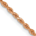 Leslie's 14K Rose Gold 1.5mm Diamond-Cut Rope Chain