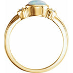 Cabochon Bezel-Set Ring - Image 2