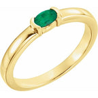 Half-Bezel Family Stackable Ring