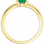Half-Bezel Family Stackable Ring - Image 2