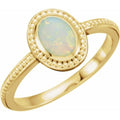 Beaded Cabochon Ring