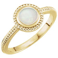 Beaded Cabochon Ring