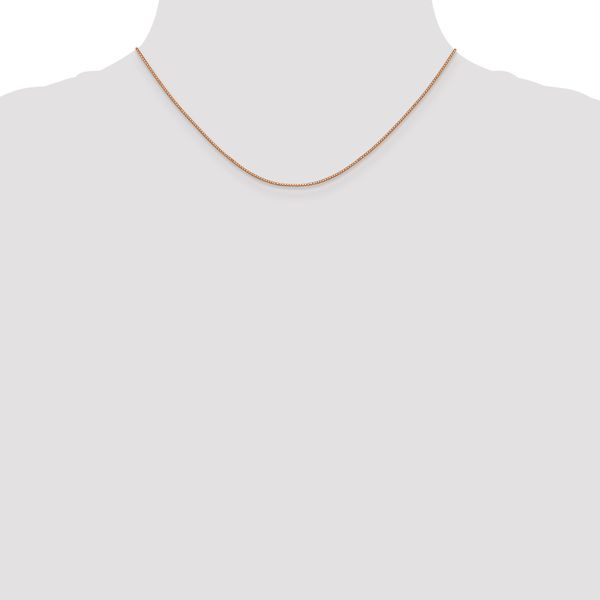 Leslie's 14K Rose Gold .8mm Box with Lobster Clasp Chain - Image 4