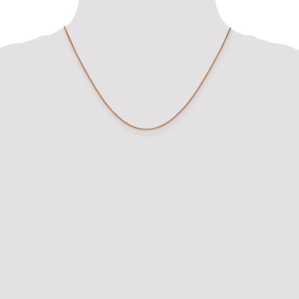 Leslie's 14K Rose Gold .8mm Box with Lobster Clasp Chain - Image 4