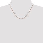 Leslie's 14K Rose Gold .8mm Box with Lobster Clasp Chain - Image 4