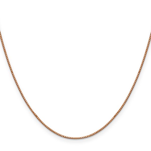 Leslie's 14K Rose Gold .8mm Box with Lobster Clasp Chain - Image 2