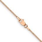 Leslie's 14K Rose Gold .8mm Box with Lobster Clasp Chain - Image 3