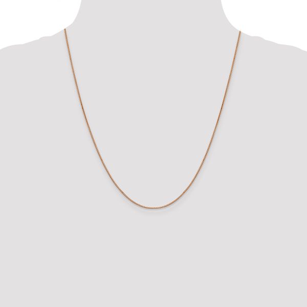Leslie's 14K Rose Gold .8mm Box with Lobster Clasp Chain - Image 4