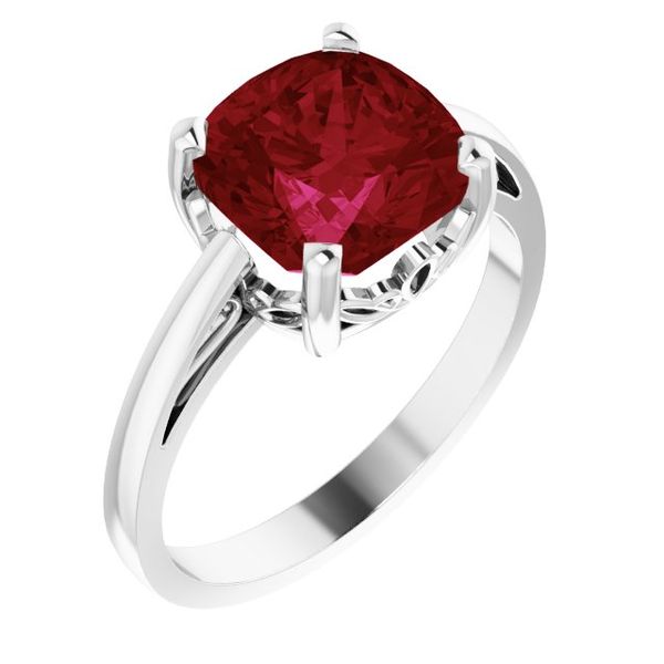 Cushion Scroll Setting® Ring