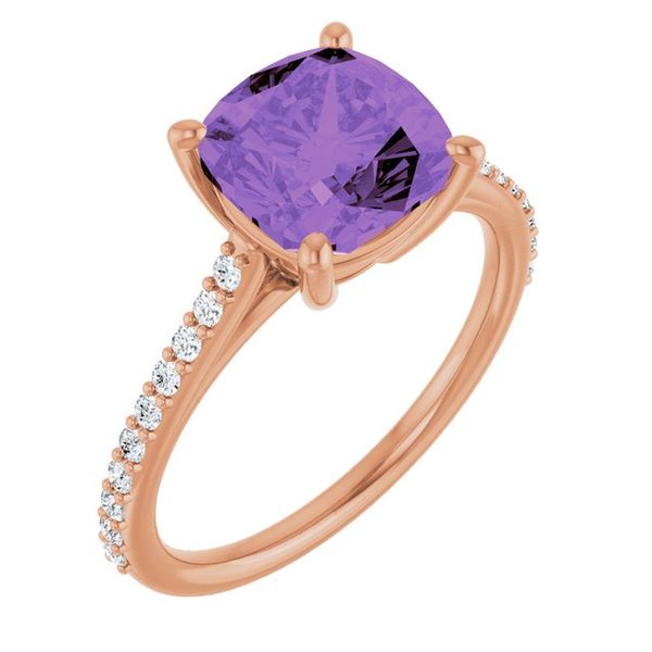 Accented Cathedral-Style Ring