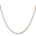 Leslie's 14K Rose Gold 1mm Singapore with Lobster Clasp Chain - Image 2