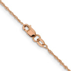 Leslie's 14K Rose Gold 1mm Singapore with Lobster Clasp Chain - Image 3
