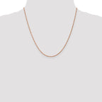 Leslie's 14K Rose Gold 1mm Singapore with Lobster Clasp Chain - Image 4