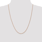Leslie's 14K Rose Gold 1mm Singapore with Lobster Clasp Chain - Image 4