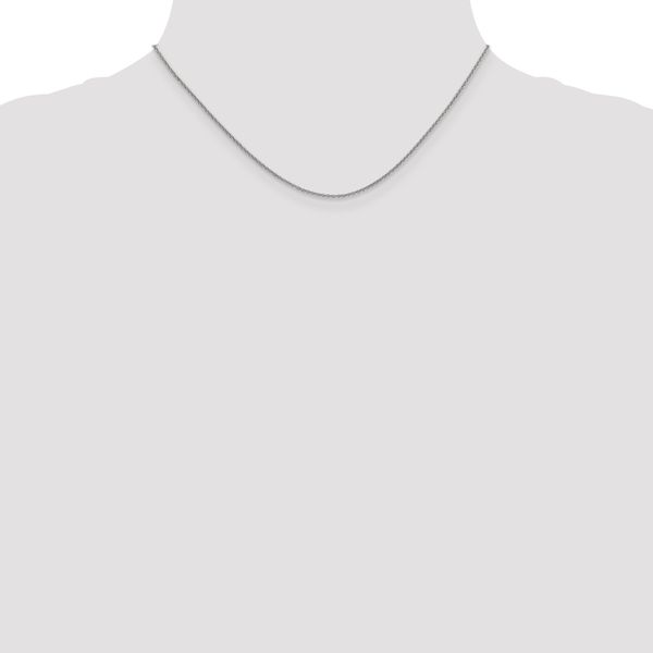 Leslie's 14K White Gold 1.4mm Round Cable Chain - Image 4