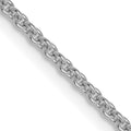 Leslie's 14K White Gold 1.4mm Round Cable Chain