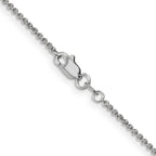 Leslie's 14K White Gold 1.4mm Round Cable Chain - Image 3