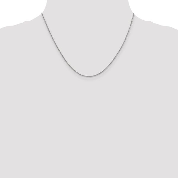 Leslie's 14K White Gold 1.4mm Round Cable Chain - Image 4