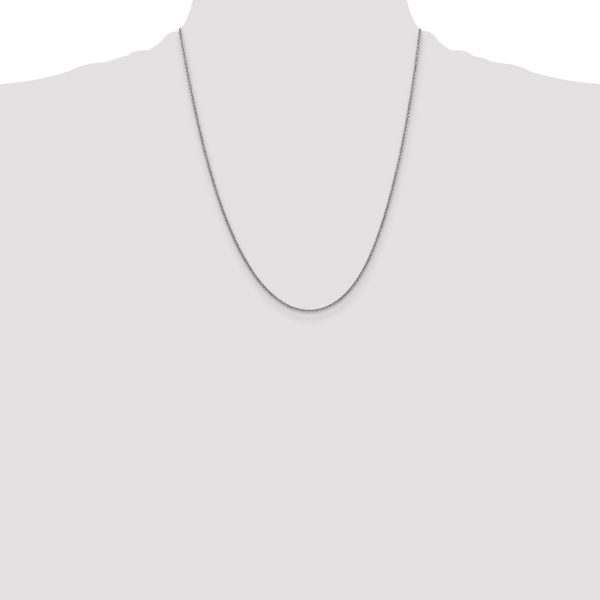 Leslie's 14K White Gold 1.4mm Round Cable Chain - Image 4