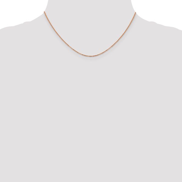 Leslie's 14K Rose Gold 1.1mm Flat Cable Chain - Image 4
