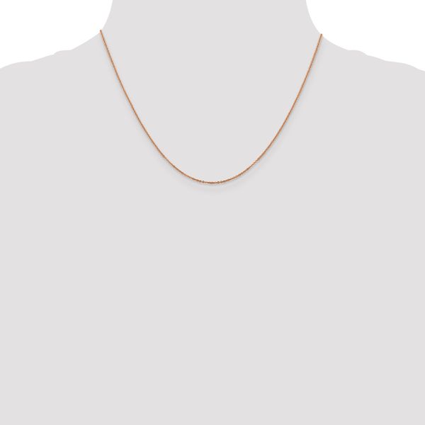Leslie's 14K Rose Gold 1.1mm Flat Cable Chain - Image 4