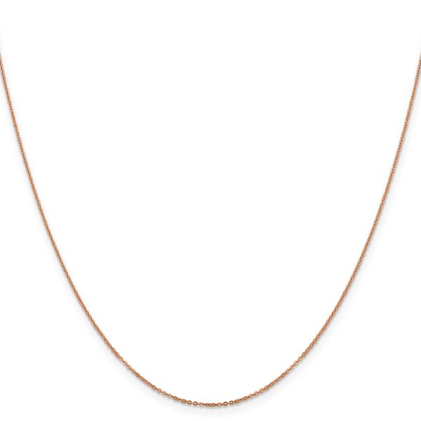 Leslie's 14K Rose Gold 1.1mm Flat Cable Chain - Image 2