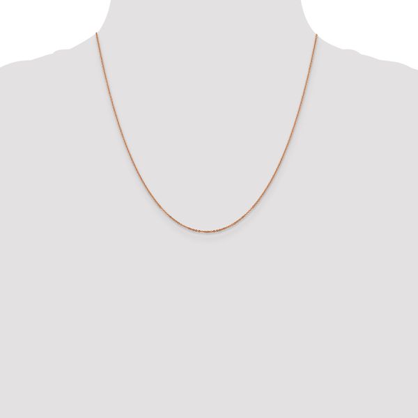 Leslie's 14K Rose Gold 1.1mm Flat Cable Chain - Image 4