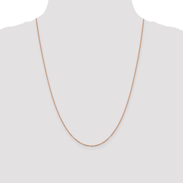 Leslie's 14K Rose Gold 1.1mm Flat Cable Chain - Image 4