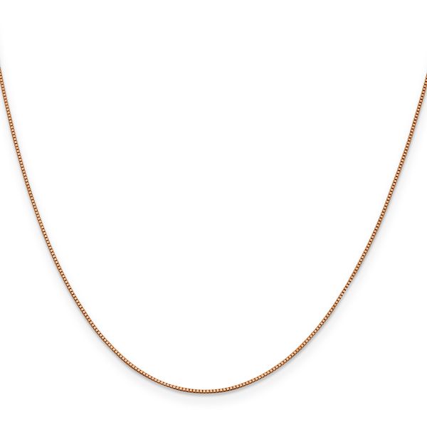 Leslie's 14K Rose Gold .7mm Box with Lobster Clasp Chain - Image 2