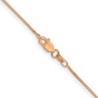 Leslie's 14K Rose Gold .7mm Box with Lobster Clasp Chain - Image 3